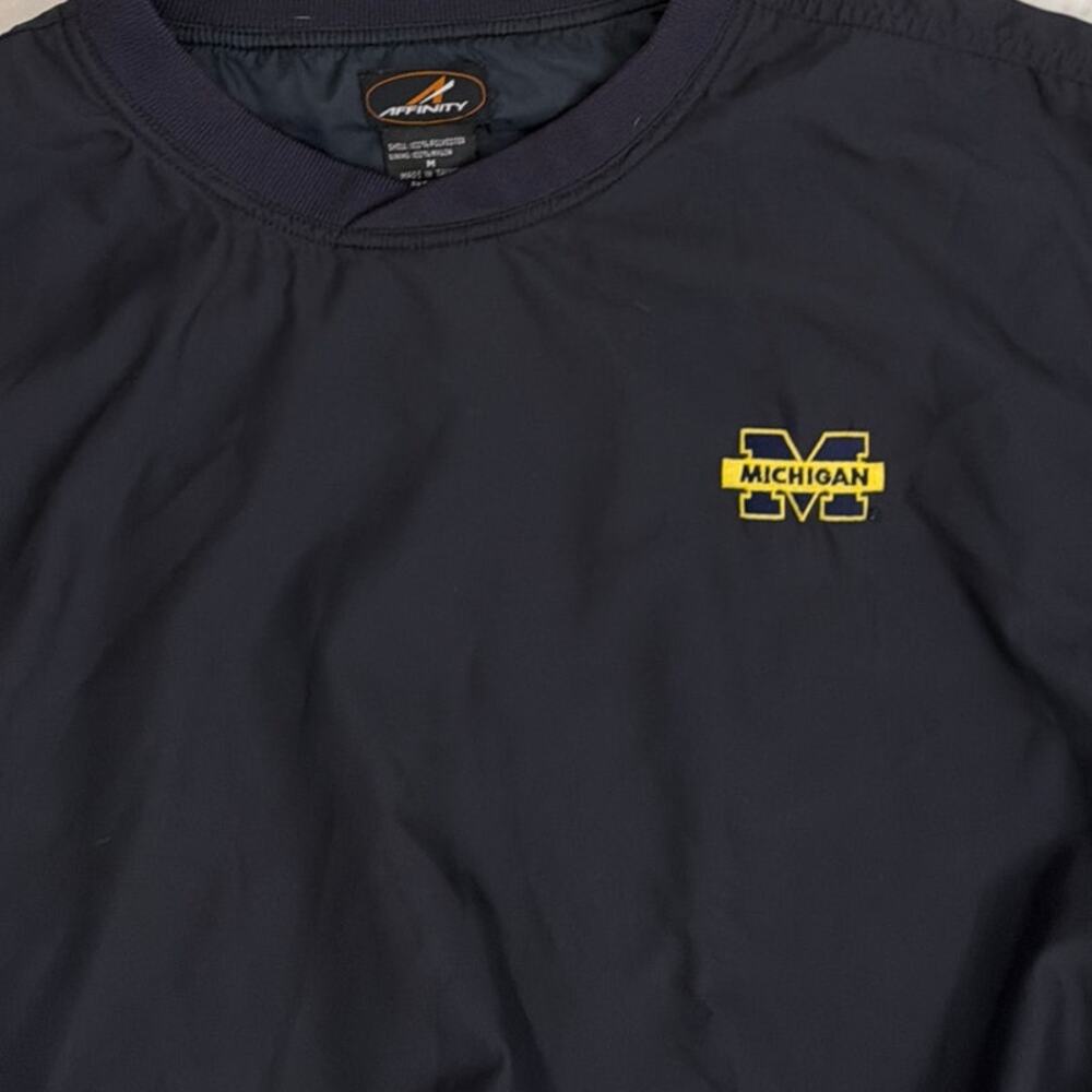Vintage Affinity Michigan Wolverines Pullover Windbreaker Jacket Men's Medium - Picture 2 of 3